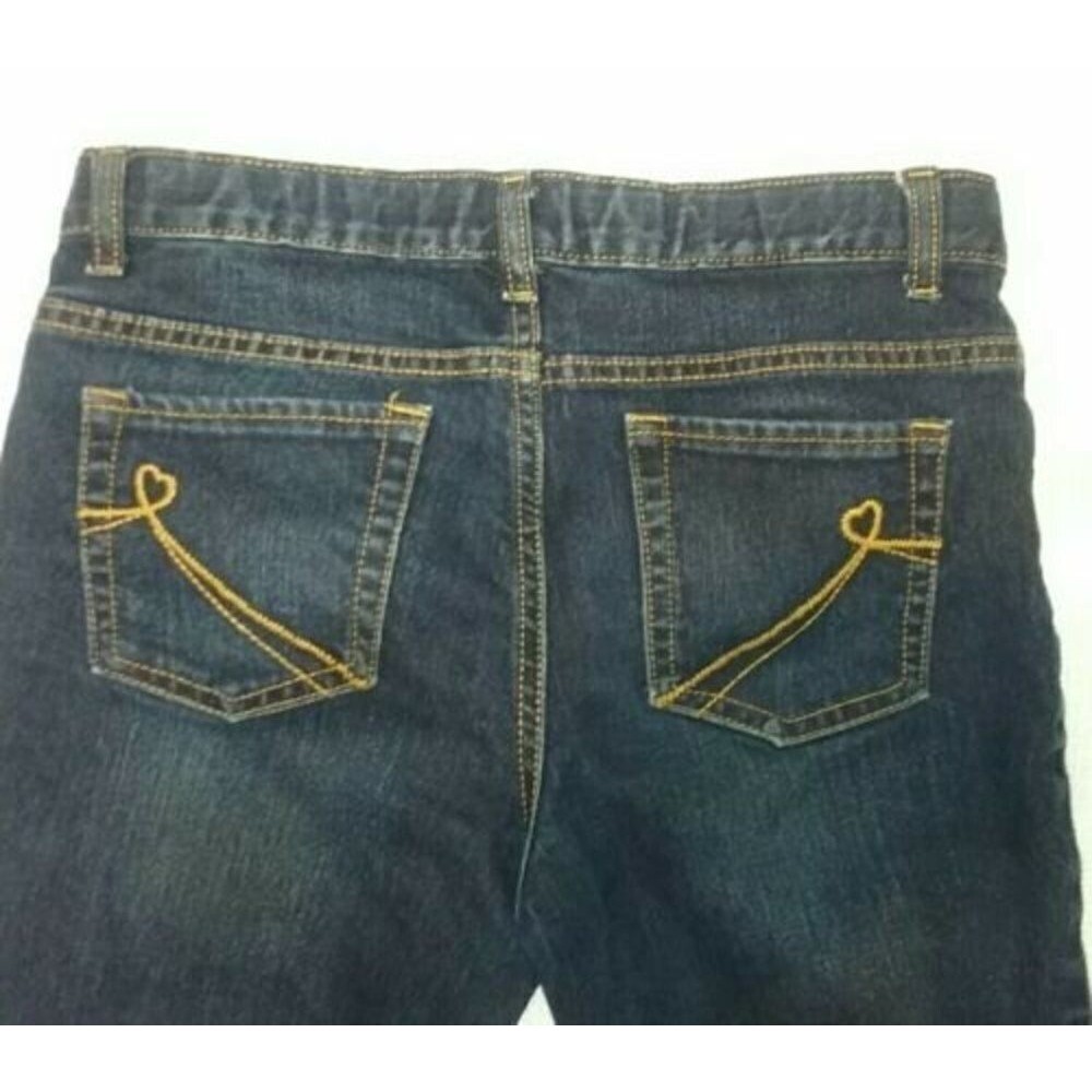 The Children's Place Dark Blue Denim Jeans with Yellow Stitching - Picture 6 of 9
